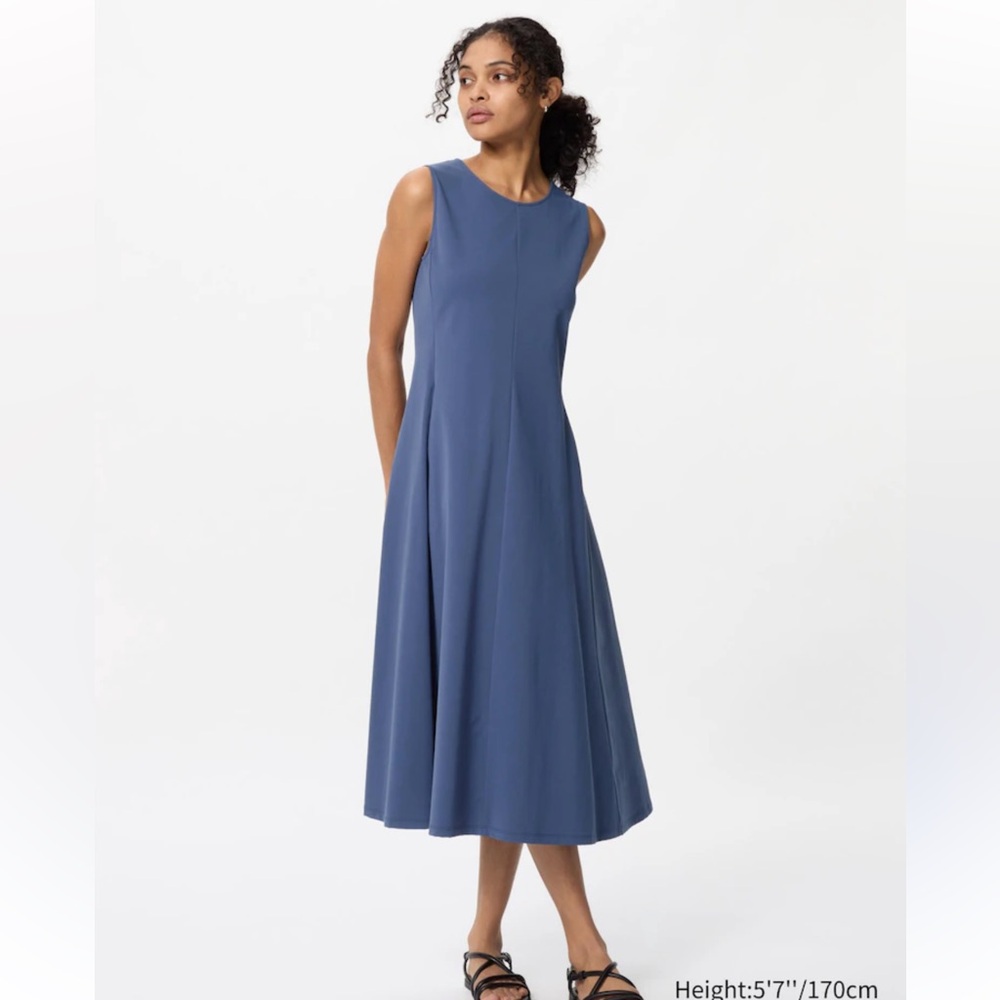 Uniqlo Blue Midi Dress
